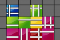 Twórz poziome lub pionowe linie z klocków, które spadają