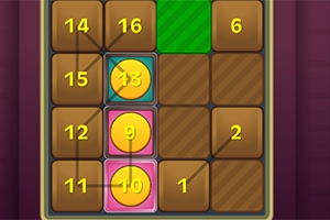 Plansza z numerami w kolorowych kwadratach w układzie gry logicznej