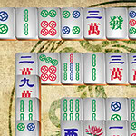 Zbliżenie na układ płytek z chińskimi znakami i symbolami w różnych kolorach