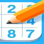 Żółty ołówek na tle siatki z cyframi od 1 do 9