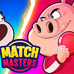 Dwie postacie kreskówkowe patrzą na siebie z determinacją, jedna trzyma niebieską gwiazdkę, a druga czerwoną tarczę, na tle połowy niebieskiego i połowy czerwonego