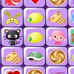 Kolorowy układ ikon z grafikami zwierząt i symboli na fioletowym tle