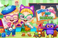 Mike i Mia są podekscytowani swoim pierwszym dniem w szkole