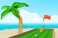 Precyzyjna 3D mini-golf na plaży dla wysokich wyników i dodatkowych szans