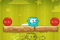 Pomóż niebieskim i zielonym potworkom zepchnąć czerwone bloki potworów