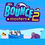 Grupa animowanych zwierząt na łodzi na tle lodowej scenerii z napisem Mr