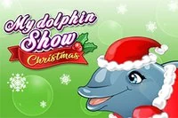 Część świąteczna popularnej gry online My Dolphin Show: Christmas