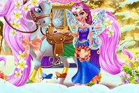 Pomóż uroczej wróżce opiekować się magicznym jednorożcem w tej