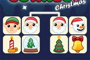 Świąteczne ikony przedstawiające elfa, świętego Mikołaja, bałwana, świecę, kulę śnieżną, choinkę i dzwonek