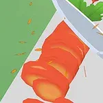 Nóż krojący pomidora na równe plasterki na desce do krojenia