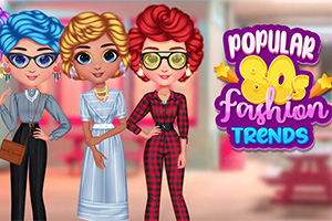 Trzy kobiety w kolorowych fryzurach i ubraniach z lat 80