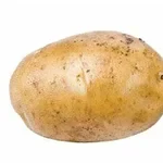 Ziemniak na białym tle