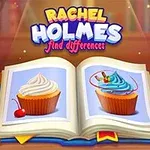 Książka otwarta na dwóch stronach z ilustracjami babeczek, z tablicą przyborów do pisania w tle i zdjęciem kobiety po prawej stronie