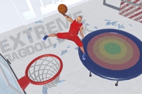 Przeżyj emocjonujące wyzwania koszykarskie Ragdoll Mega Dunk z najlepszym