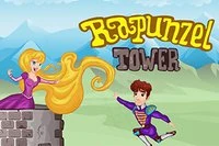 Zła czarownica więzi Roszpunkę w wysokiej wieży