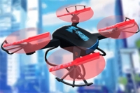 Symulacja jazdy dronem z animacjami 3D