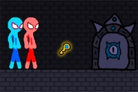 Gotowy na przygodę dwóch uroczych braci, Blue i Red stickmana?