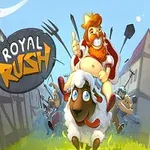 Brodaty król w koronie jedzie na owcy, a za nim biegną ludzie z widłami w wiosce