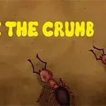 Tekst SAVE THE CRUMB na tle ziemi z kilkoma pokolorowanymi mrówkami