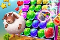 Dołącz do małej owieczki w jej przygodzie po świecie w tej uroczej grze Match3!