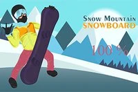 Skacz przez przeszkody w łatwej grze snowboardowej na jedno dotknięcie