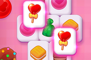 Serce w kształcie lizaka na kafelkach z innymi słodyczami na różowym tle