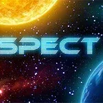 Statek kosmiczny unoszący się nad planetą z gwiazdami w tle i jasnym słońcem po lewej stronie