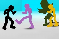 Gra uliczna dla jednego gracza z patyczakami