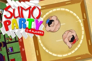 A great wrestling struggle begins in the centre arena with the sumos