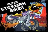 Stickman lubi jeździć swoim motocyklem po wybojach i pagórkach