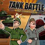 Dwóch animowanych dowódców wojskowych z uniesionymi kciukami na tle czołgów w bitwie na pustyni i w zimowym krajobrazie