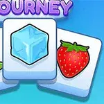 Kafelki z grafikami: słonecznik, kostka lodu i truskawka na niebieskim tle z napisem Journey u góry