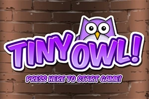 Fioletowy napis TINY OWL!