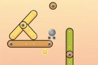 Czy potrafisz dotrzeć talerzem lub piłką do emotikona uśmiechu, nie