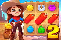 Złota gorączka w grze Wild West Match 2 przenosi Cię w pasjonujące czasy